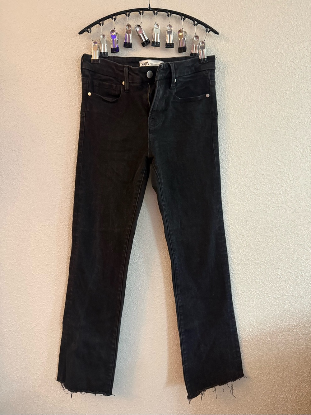 ZARA Black Straight-Leg Women's Jeans